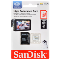 Karta SanDisk 128GB micro SDXC High Endurance 100 MBS Cl.10 UHS-1 4K
