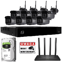 4 mpx zestaw na 8 kamer b4 wifi wraz z monym routerem archer c6 ac1200 w