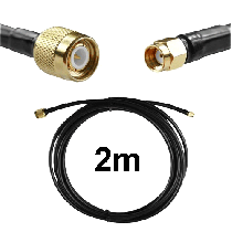 Konektor 2m TNC-m/RP-SMAm 