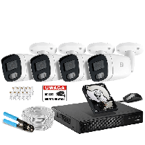 Zestaw Monitoringu IP POE 8MP 4 Kamery 8MP IR30