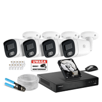 Zestaw Monitoringu IP POE 8MP 4 Kamery 8MP IR30