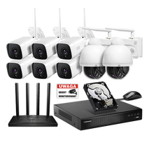 Zestaw Monitoringu IP 5 MP 8 kamer 6xA5 2xP5 Biały