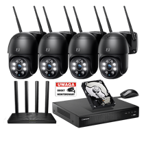 Zestaw Monitoringu IP 4MP 4 kamery P4 Black