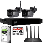 Zestaw Monitoringu IP 4 MP 2 kamery B4 WiFi Czarny