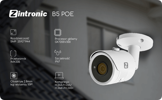Kamera IP B5 PoE Dane techniczne